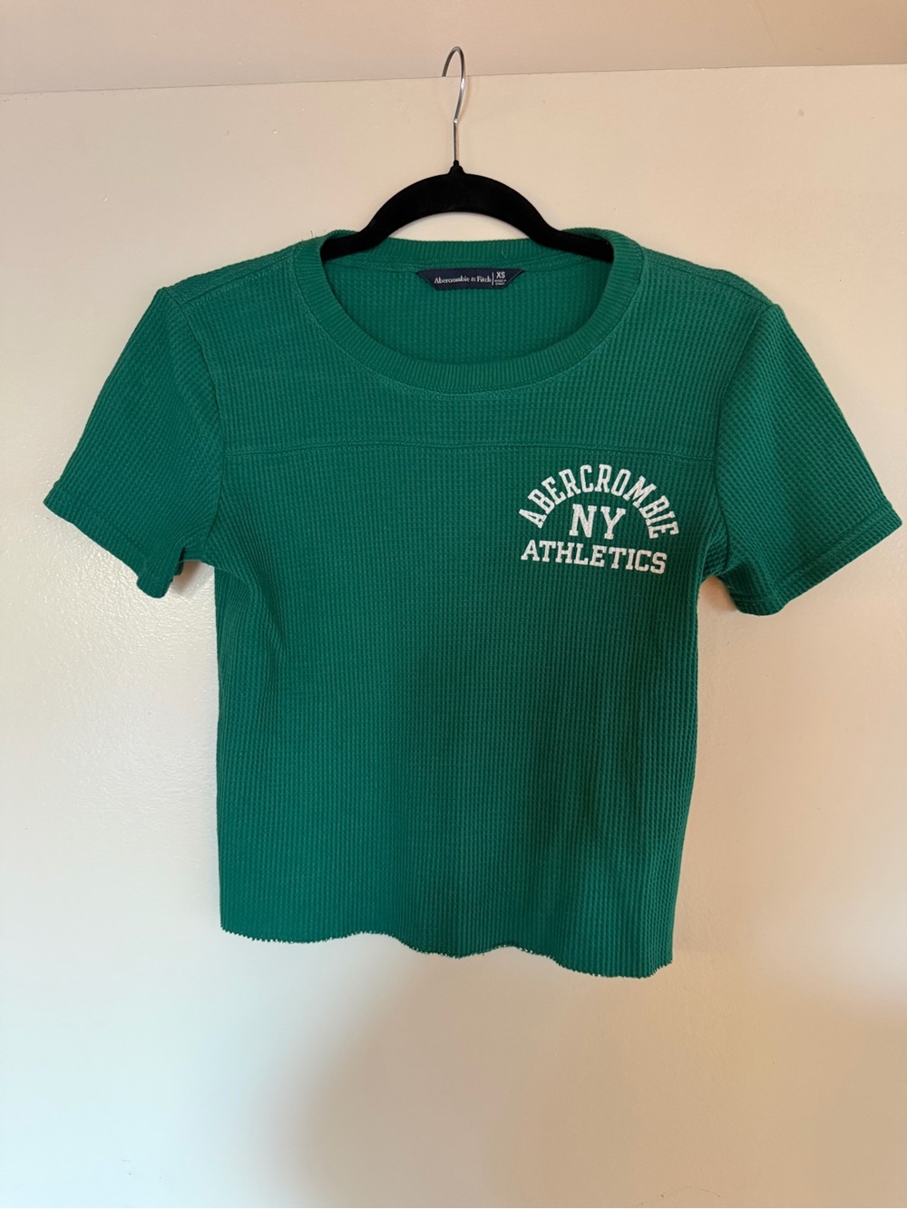 Abercrombie & Fitch Emerald Green NY Athletics Ribbed Tee
